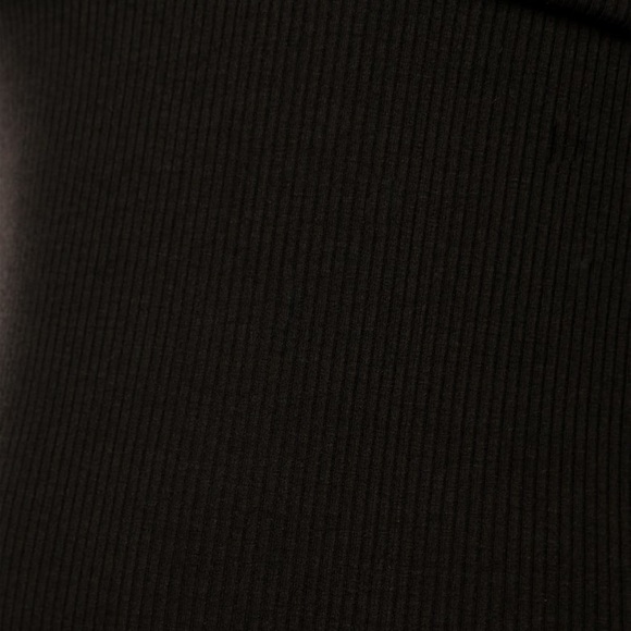 Black Ribbed One-Shoulder Bodycon Mini Dress - Picture 4 of 5